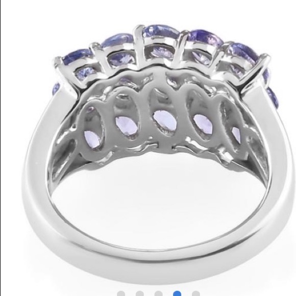 Genuine Tanzanite cluster ring - Picture 4 of 4